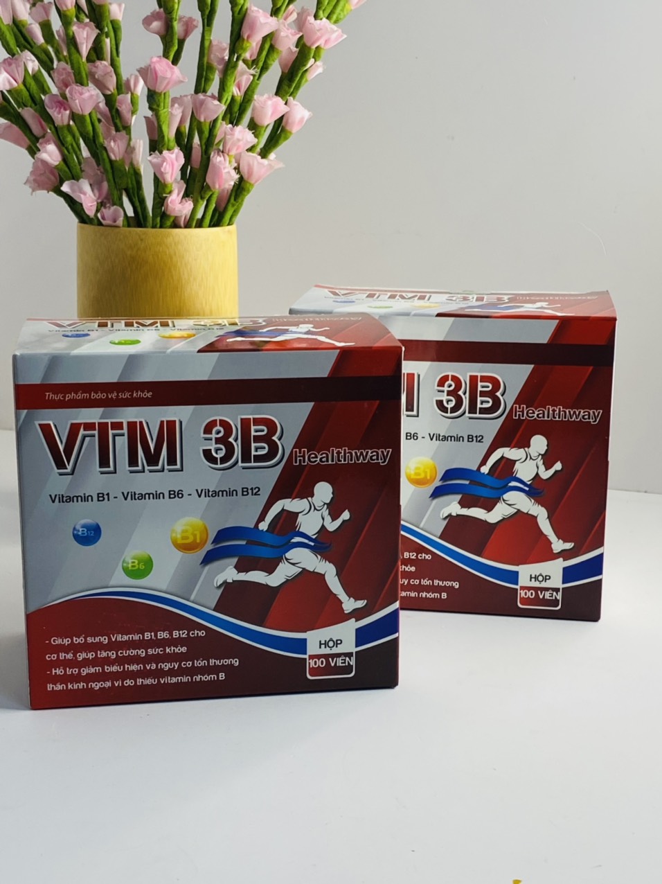 Viên Uống Bổ Sung Vitamin B1,B6,B12 VTM 3B HEALTHWAY Giúp Tăng Cường Sức Khỏe Hộp 100 Viên