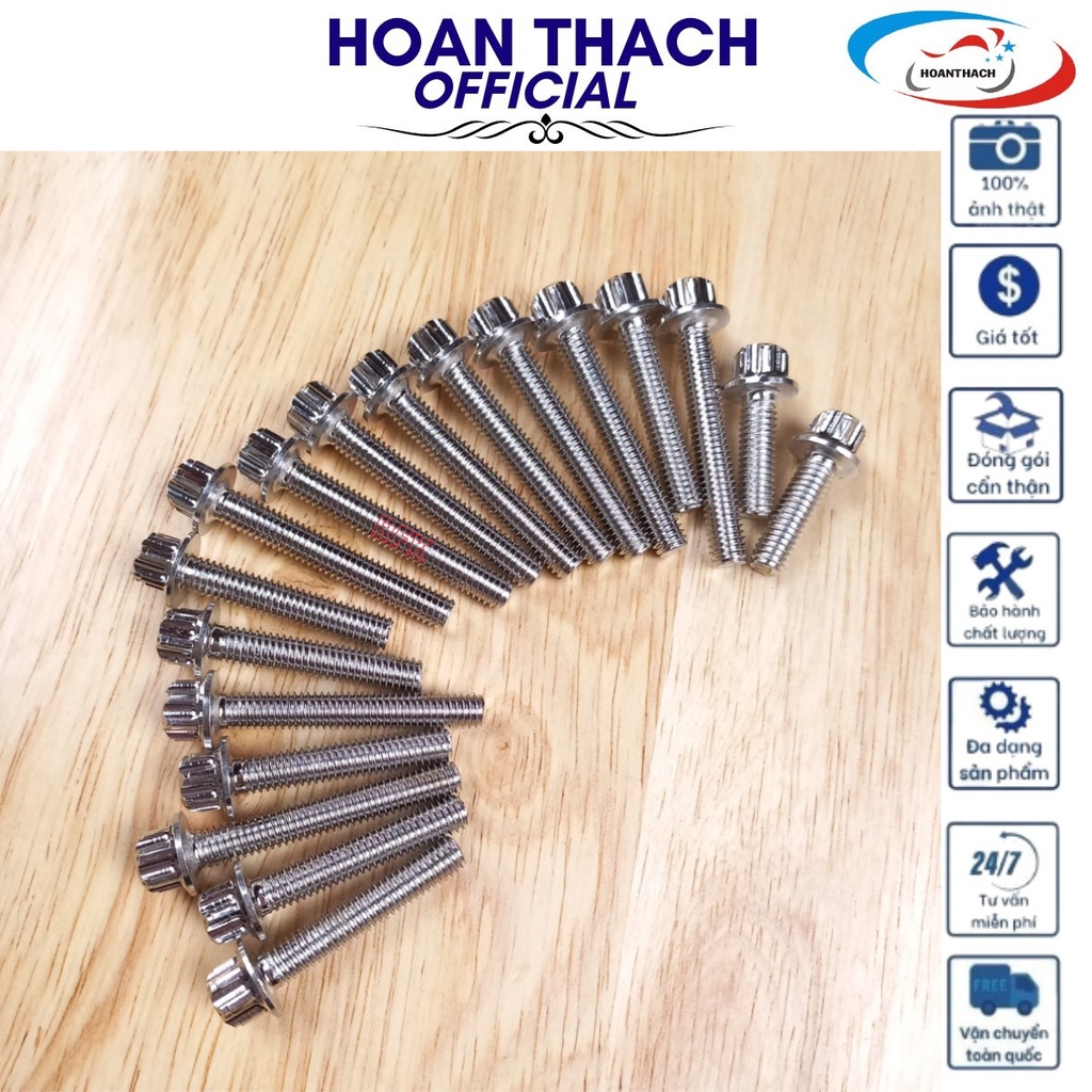 Bộ ốc lốc máy salaya gắn cho xe máy wave 2017 ( 18 con ) HOANTHACH SP016528