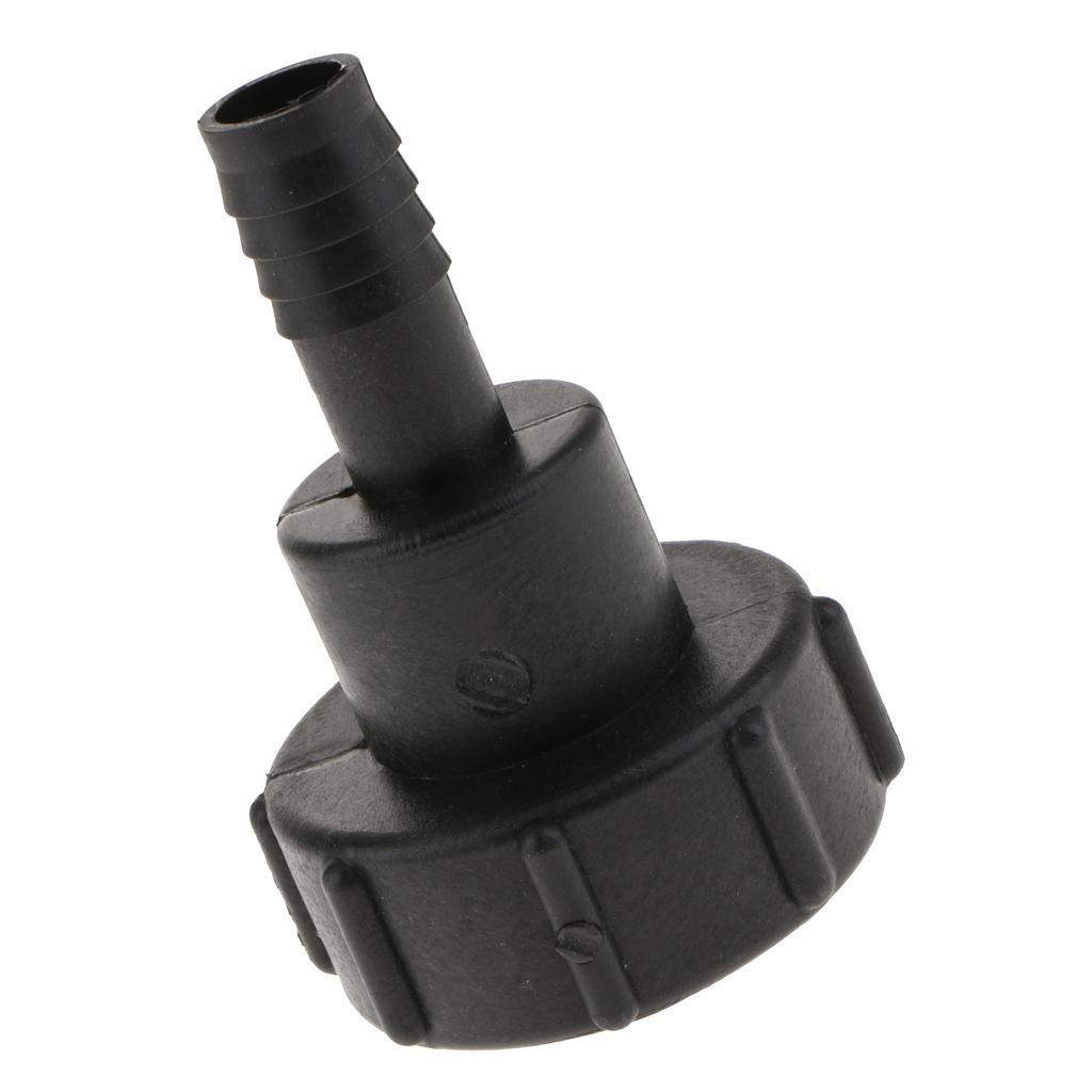 IBC Tank Adapter Water Tank Connector 2" To 3/4" Garden Hose Black