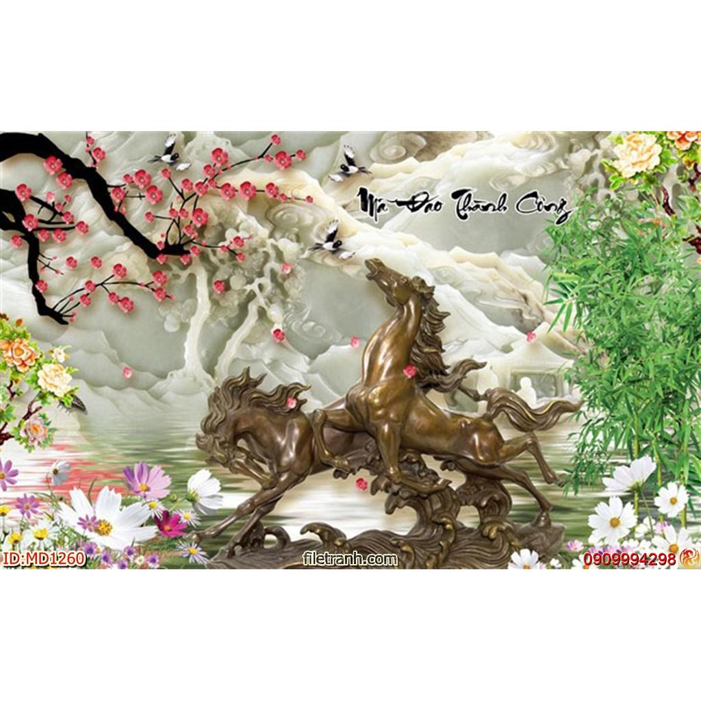 TRANH DÁN TƯỜNG TRANG TRÍ NHÀ CỬA - MÃ ĐÁO THÀNH CÔNG