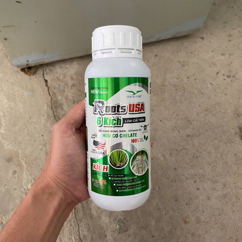 Phân bón lá Root USA 6 kích loại cả tiến, bổ sung rong biển, vitamin B1, hữu cơ chelate