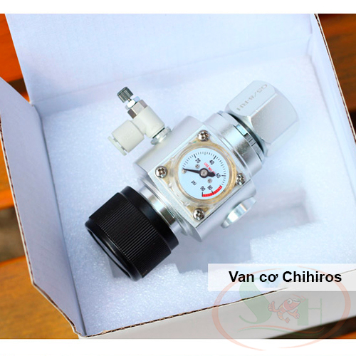 Van co2 Chihiros Regulator Solenoid cơ, điện ren g5/8 tinh chỉnh co2 bể thủy sinh