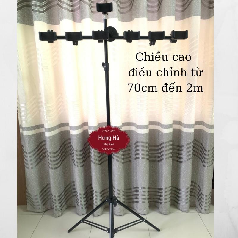 Cây live giá đỡ điện thoại livestream,quay tiktok 3 chân tripod cao từ 70cm đến 2m cho nhiều kẹp điện thoại thông minh