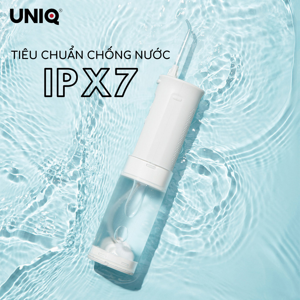 Tăm Nước Cầm Tay UNIQ Smile F1 Nhật Bản Cao Cấp Máy Vệ Sinh Răng Miệng Mini Tốt Xịt Xỉa Rửa Làm Sạch Kẽ Răng Niềng Dụng Cụ Cạo Lưỡi Waterpik May Tam Nuoc Du Lịch Không Dây Nhập Khẩu