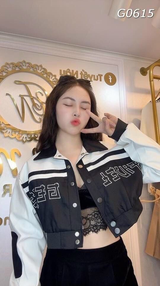 Áo khoác lửng,kiểu bomber ,chất da lộn 2 lớp ,form dưới 65kg.