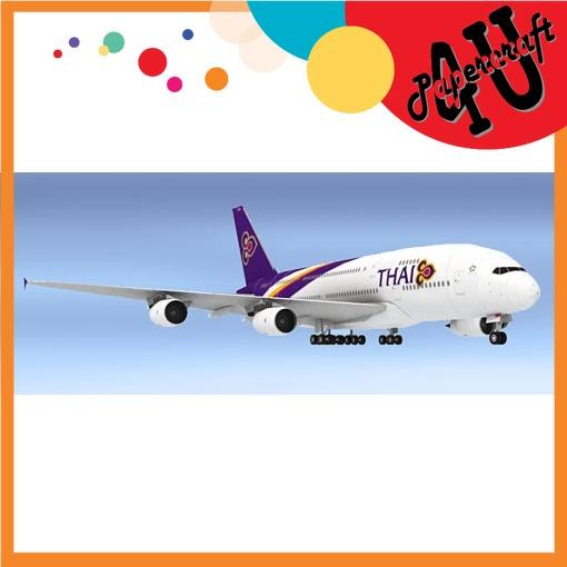 Mô hình giấy 3D Airbus A380-800 Thai Airways tỉ lệ 1/100