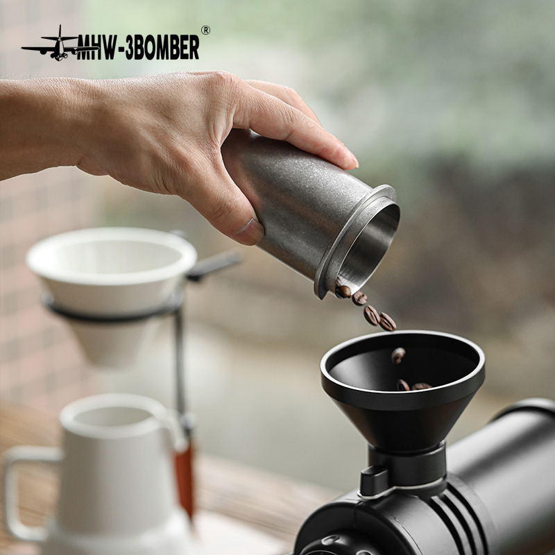 Cốc Đong Cà Phê Dosing Cup (máy xay EK43) MHW-3BOMBER 58mm-220ml | HIGH COFFEE DOSING CUP