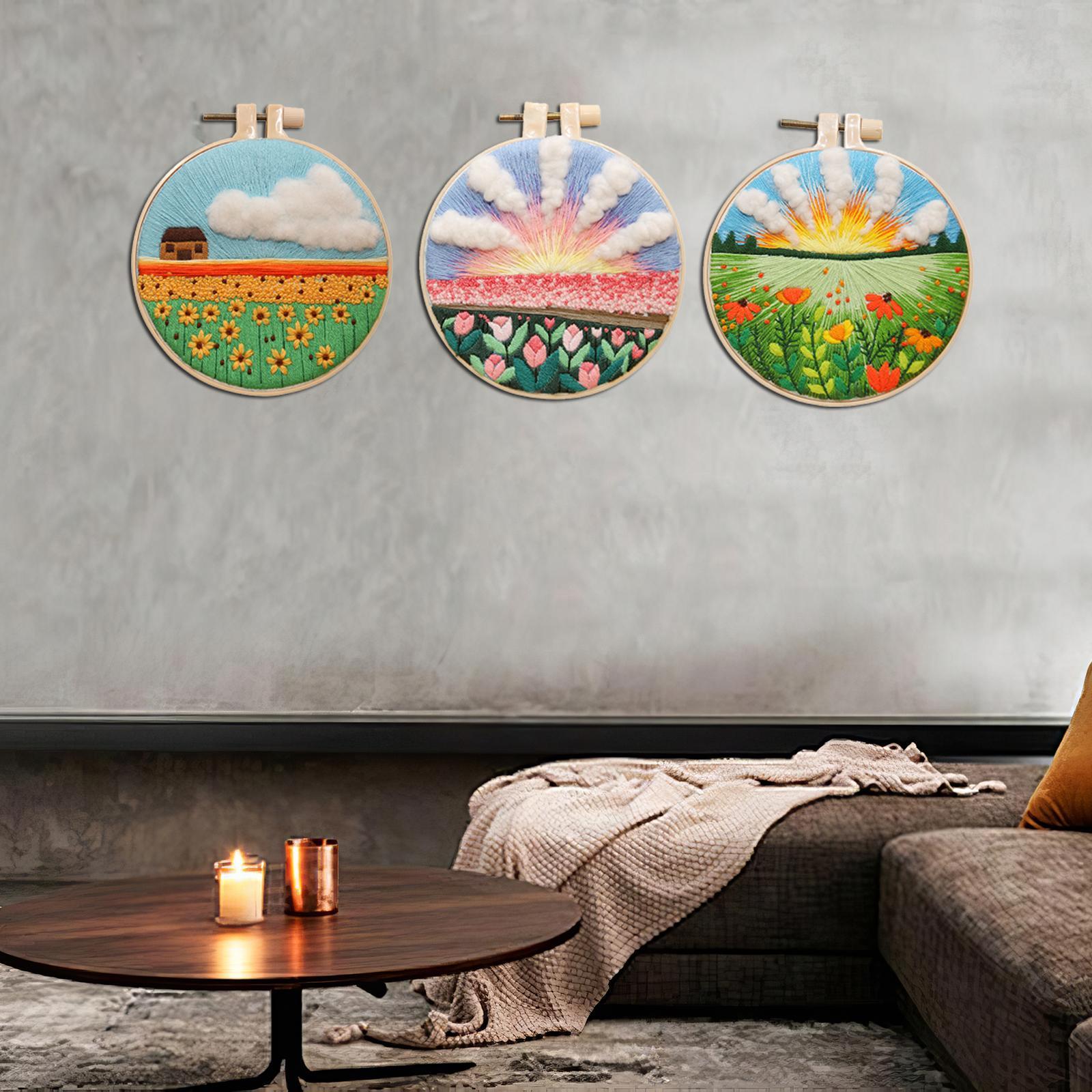 Needlework  With Embroidery Hoop