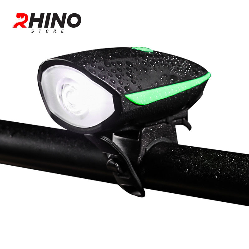 Đèn pin, đèn xe đạp siêu sáng, chống nước Rhino L102, pin sạc, 3 chế độ sáng, pin dài tới 4,5 tiếng - Hàng chính hãng