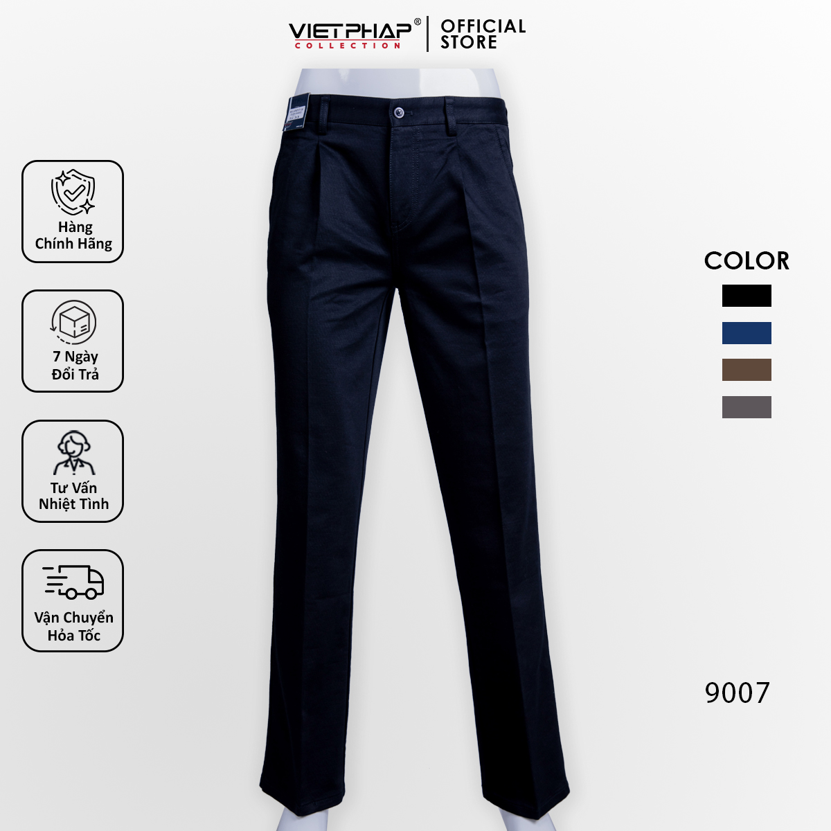 Quần Kaki Nam VIỆT PHÁP Form Classic Có Ly Chất liệu Cao Cấp Chống Nhăn, Độ Bền Cao 9313