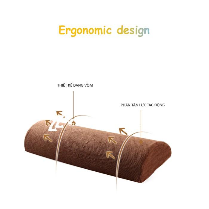 Gối Ngủ Đa Năng Cao Su Non ZURI PILLOW GLN-02 Gối Kê Lưng, Gác Chân, Gối Đầu 3 Trong 1 Với Vỏ Nhung Êm Ái