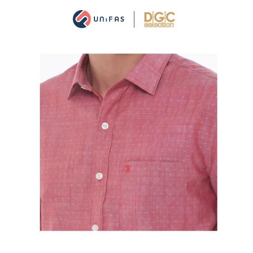 Áo sơ mi nam công sở dài tay DGC form dáng Regular fit phối họa tiết vải cotton cao cấp SASDCB09M
