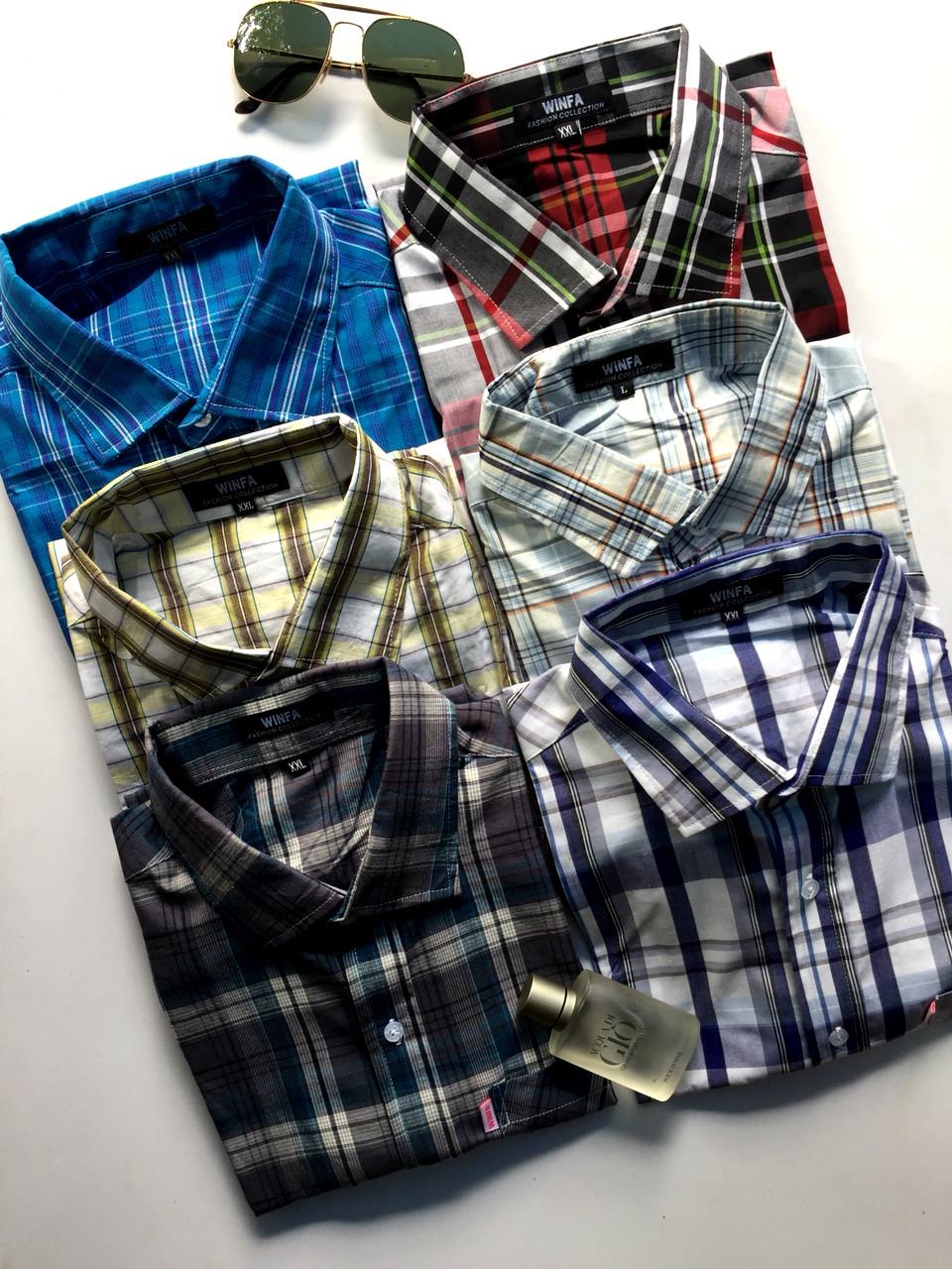 COMBO 2 ÁO SƠ MI TAY NGẮN NAM - 100% COTTON - GIAO MÀU NGẪU NHIÊN