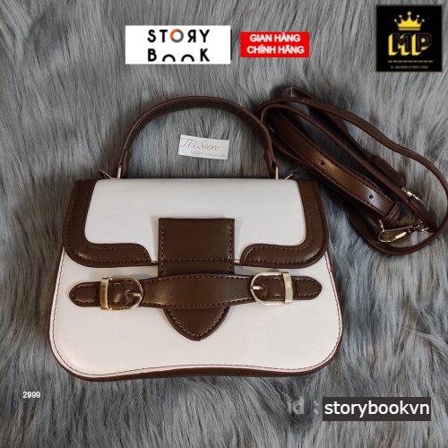 Túi Đeo Chéo Quai Cao STORYBOOK Khóa Ngang Thời Trang Hàn Quốc Tiện Lợi 20x14x7cm