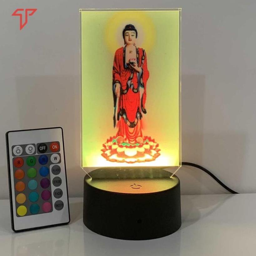 Hình phật mica led 3D, tranh phật thờ, Quà tặng phật giáo, adida, tam thánh, quan âm, led thờ xe tải, ô tô