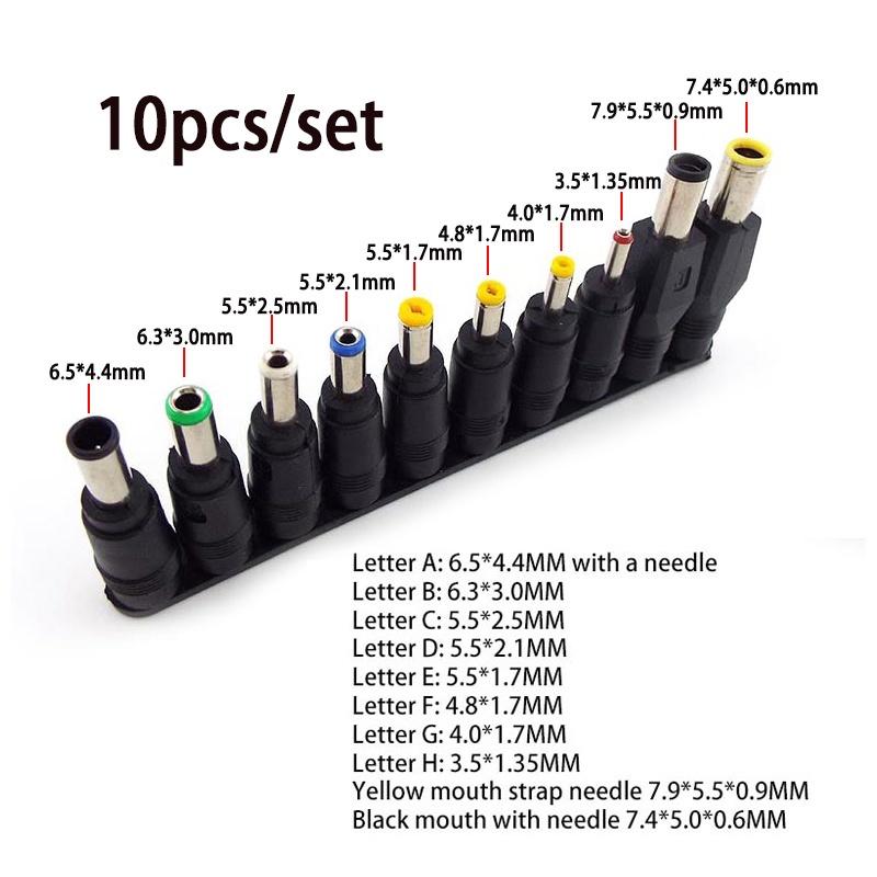 Set 10 Đầu Nối Nguồn DC 5.5*2.1mm Dành Cho Laptop