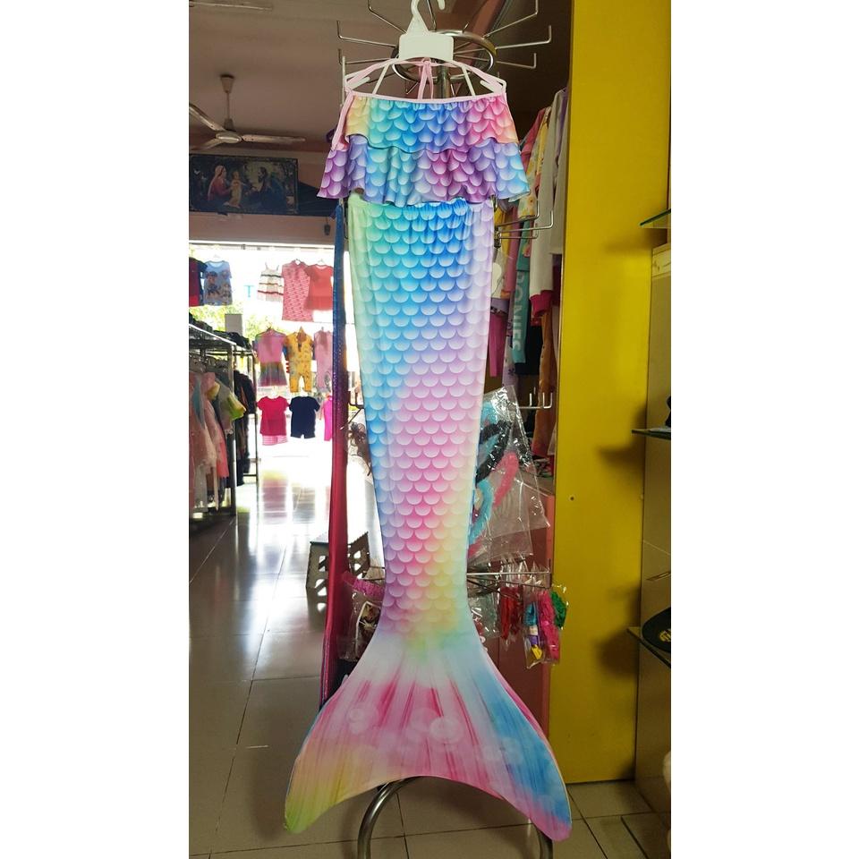 Bộ đồ bơi bikini 4 mảnh nàng tiên cá ariel siêu dễ thương cho bé gái