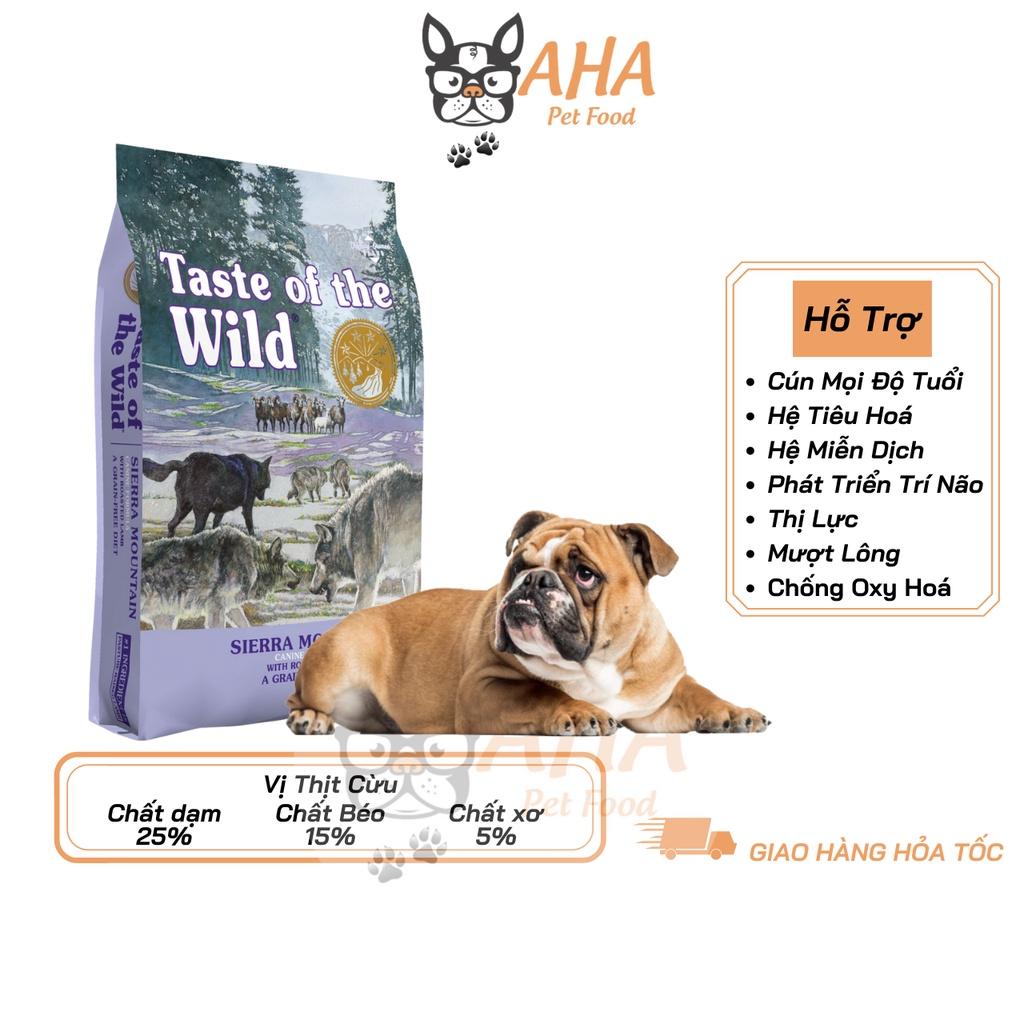 Thức Ăn Cho Chó Bull Anh - Taste Of The Wild Bao 500g - Sierra Mountain Thức Ăn Cho Chó Vị Thịt Cừu, Trái Cây Rau Củ