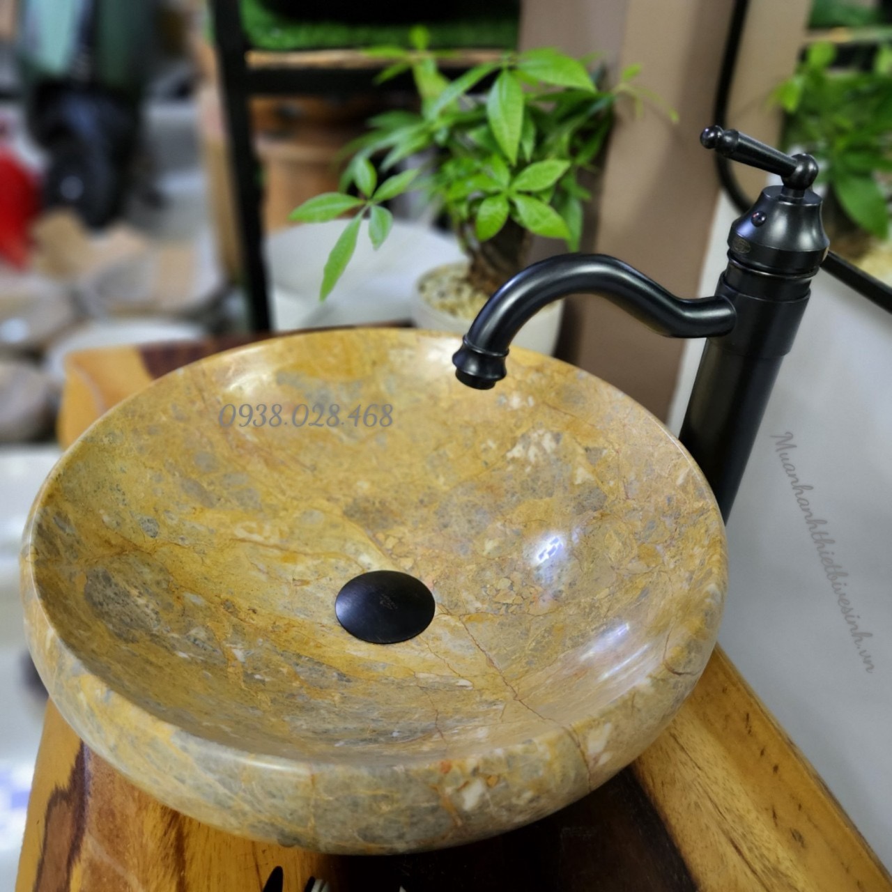 Lavabo đá tự nhiên - chậu rửa mặt đá tự nhiên - Lavabo đặt bàn đá tự nhiên