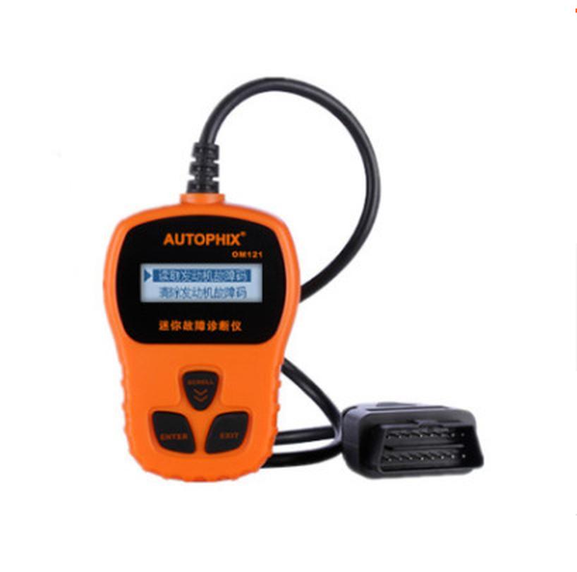 Giao hàng nhanh OBD2 lái xe máy tính phát hiện chẩn đoán lỗi động cơ bộ giải mã ô tô OM121 phiên bản tiếng Trung và tiếng Anh