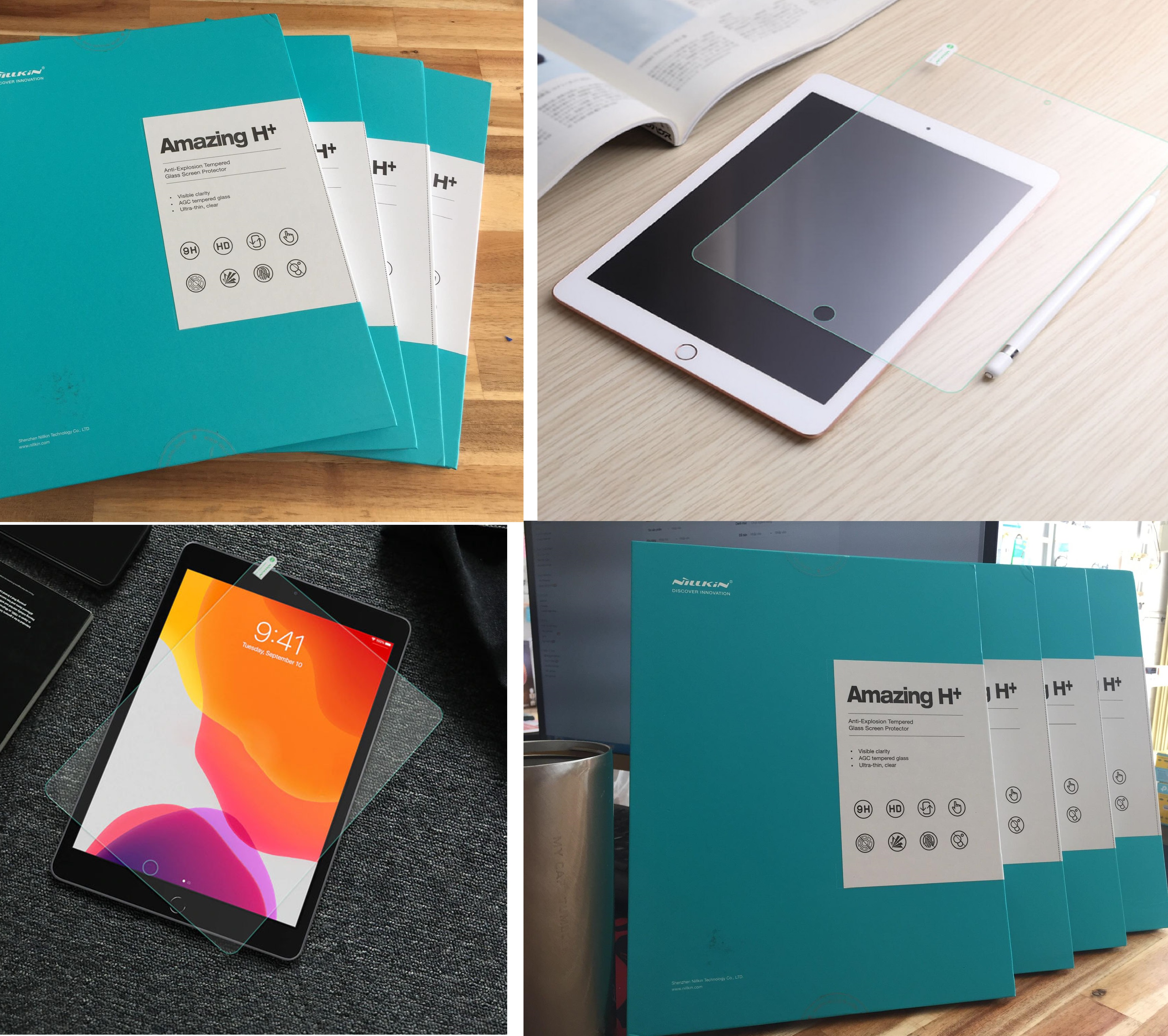 Kính cường lực bảo vệ màn hình cho iPad Nillkin Amazing H+ - Hàng chính hãng