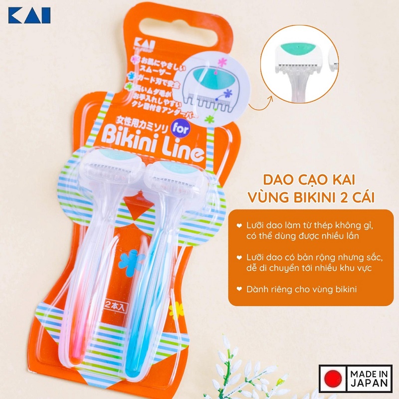 Set 2 dao cạo vùng Bikini KAI - Hàng Nhật