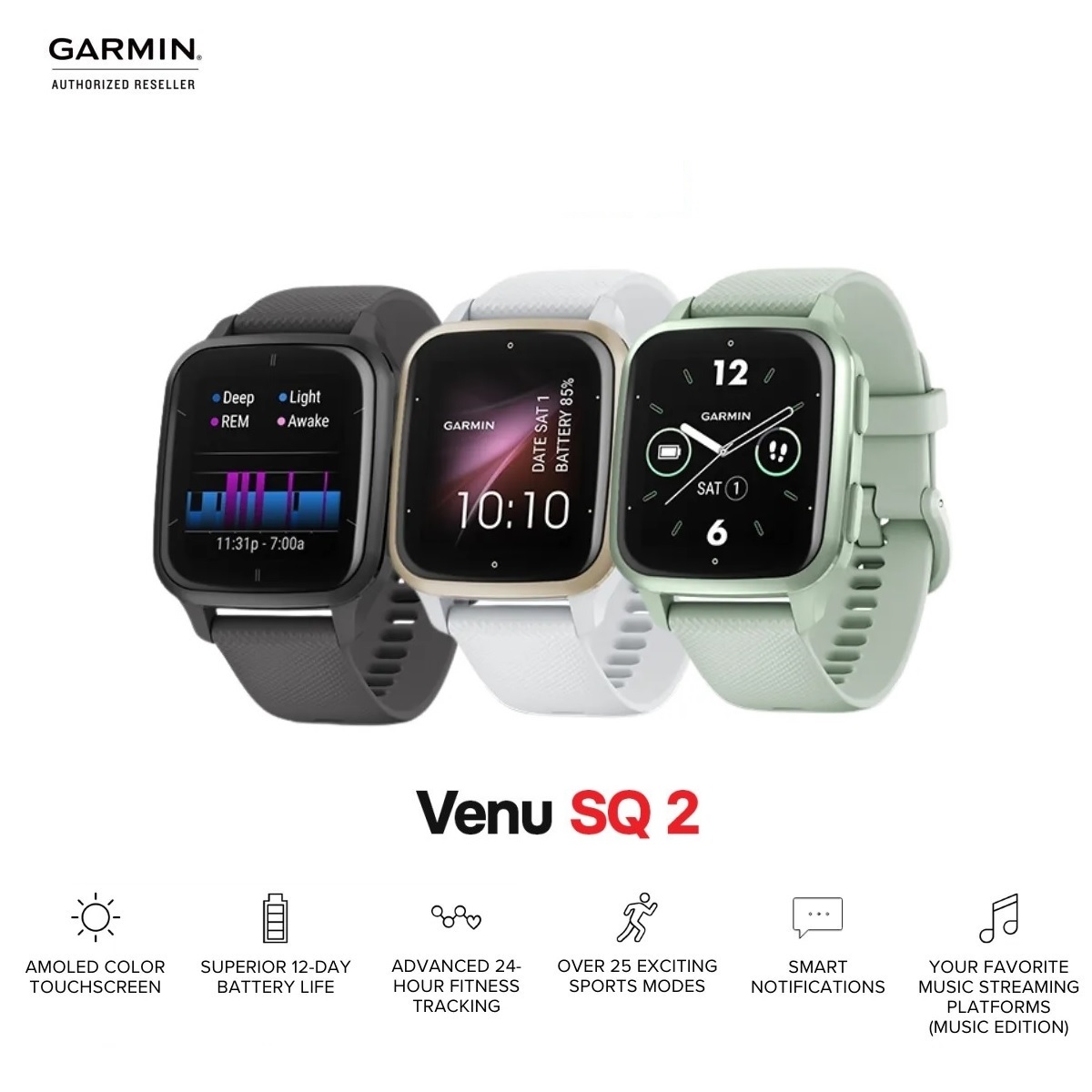 Đồng hồ thông minh Garmin Venu Sq 2_Mới, hàng chính hãng