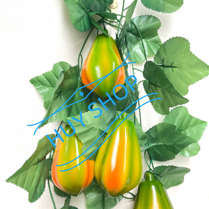 Dây Trái Đu đủ nhân tạo trang trí - Trái Cây giả