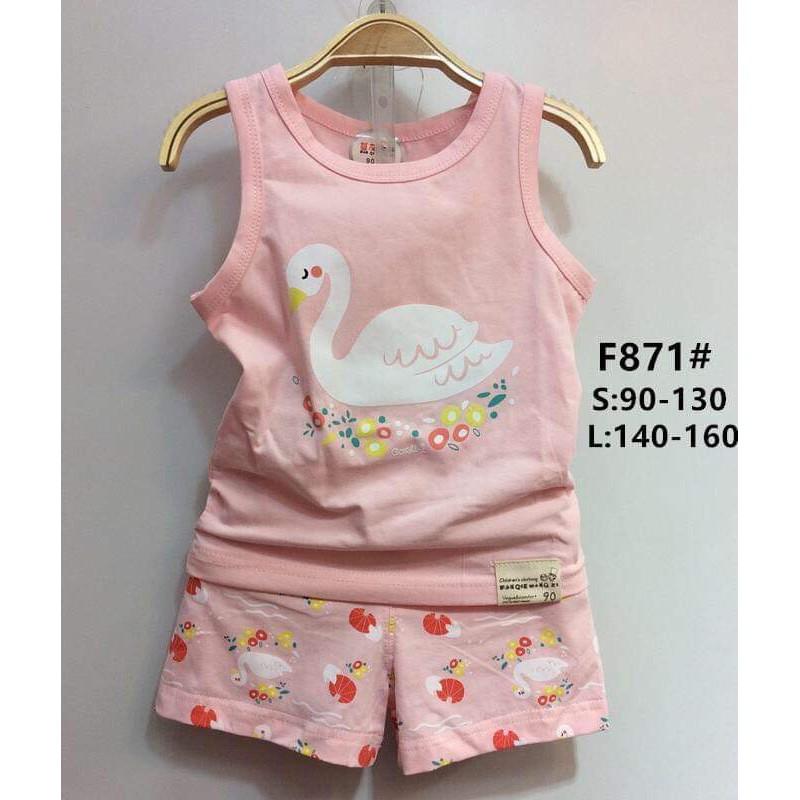 BG825 - Bộ FanQ ba lỗ bé gái size 90-130,140-160