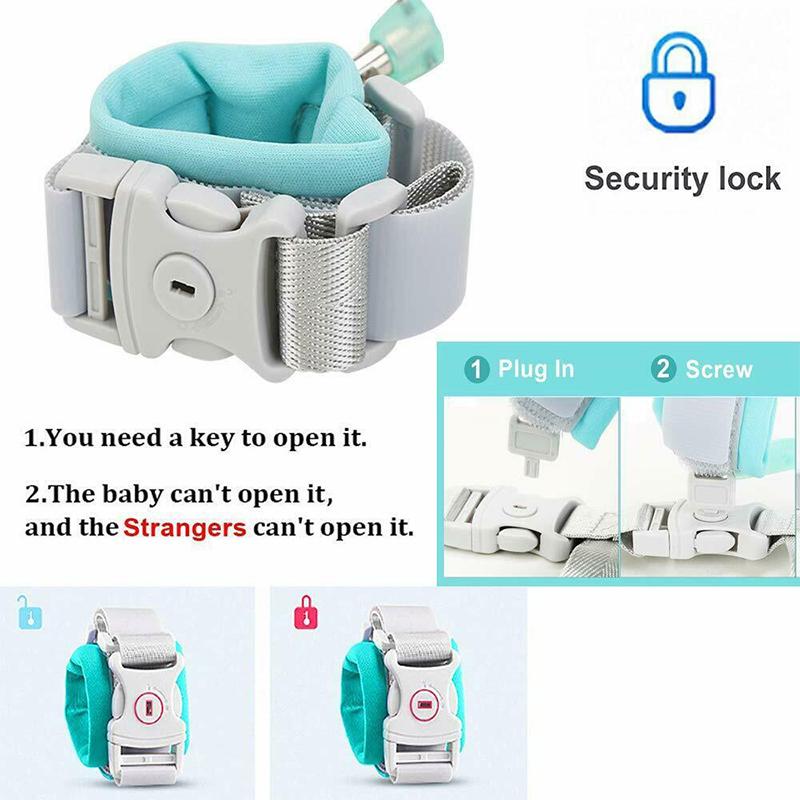 Trẻ Em Ba Lô Dây Xích Áo Dây Tập Đi Cho Bé Chống Lạc Cổ Tay Liên Kết Khóa An Toàn Dành Cho Bé Gái Bé Trai Tập Đi Cho Bé Bị Dây Dây Xích