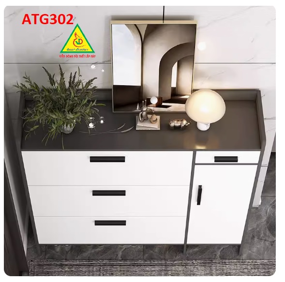 Tủ giày thông minh cánh lật, tủ giày đẹp bằng gỗ MDF ATG302