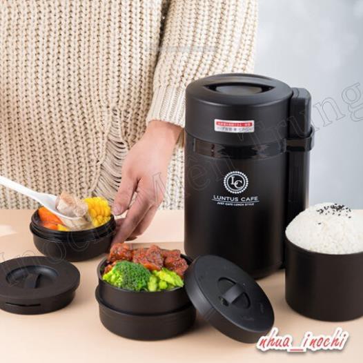Hộp cơm giữ nhiệt 3 tầng Asvel Nhật bản 1050ml - Chính hãng INOCHI