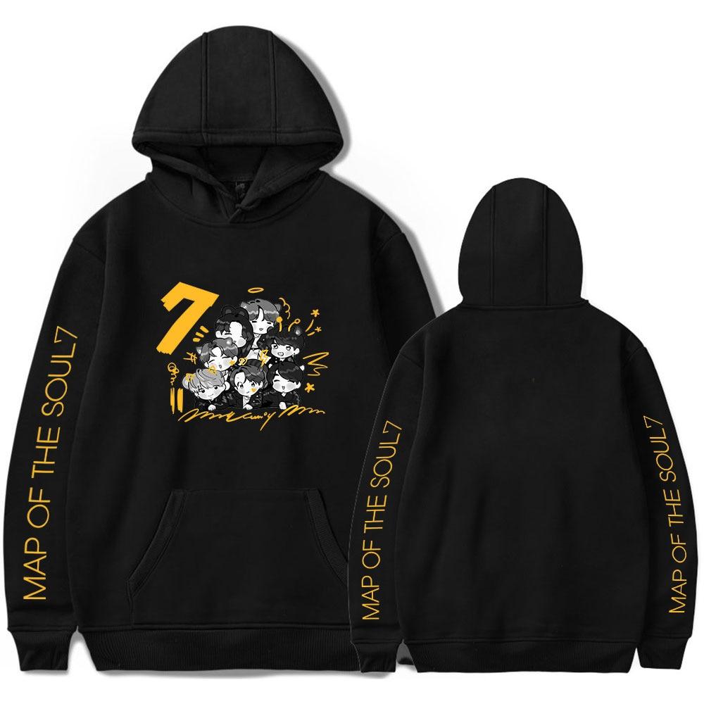 Áo hoodie form rộng Kpop Hoạt Hình Bơ Bé Trai Album Bản Đồ Của Linh Hồn Map of the soul 7