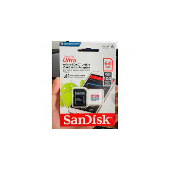 Thẻ nhớ SanDisk Ultra microSDXC UHS-I 64GB 100MB/s Class 10 - Hàng chính hãng