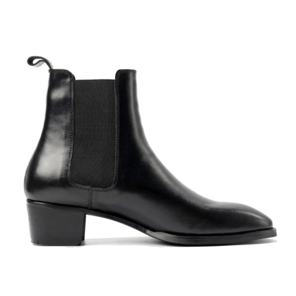 Giày Boot Nam DECEMBER Chelsea Boot Đế Cao 5cm - Black