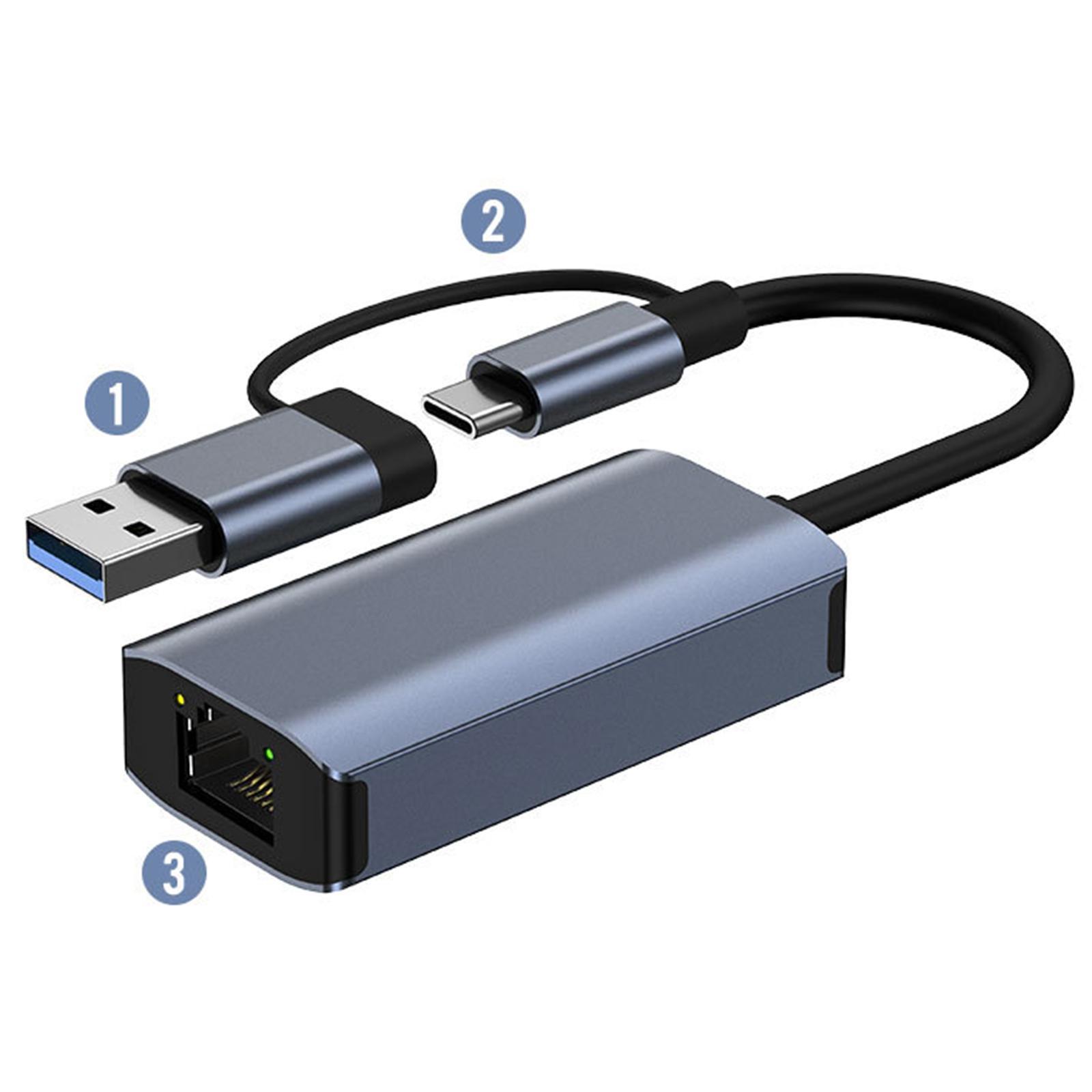 USB Ethernet Adapter Replacement USB Network Adapter Portable for Laptop PC