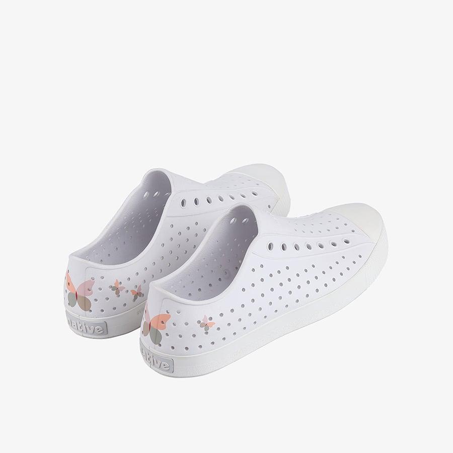 Giày Lười Unisex Native Jefferson Print - Shell White/ Shell White/ Cold Parfait Butterfly Block - 37.5