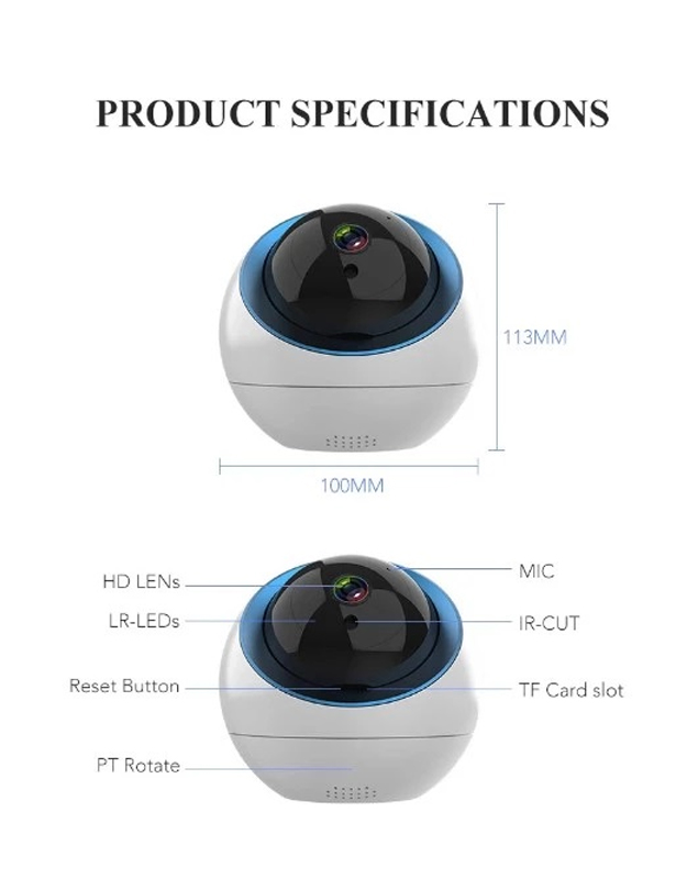 Camera Dome Quay Quét Wifi Điều Khiển Trên Ứng Dụng Tuya SHP-CI14B