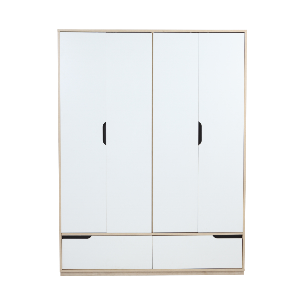 Tủ Quần Áo 4 Cửa KARLSTAD Màu Gỗ Sồi Trắng Index Living Mall