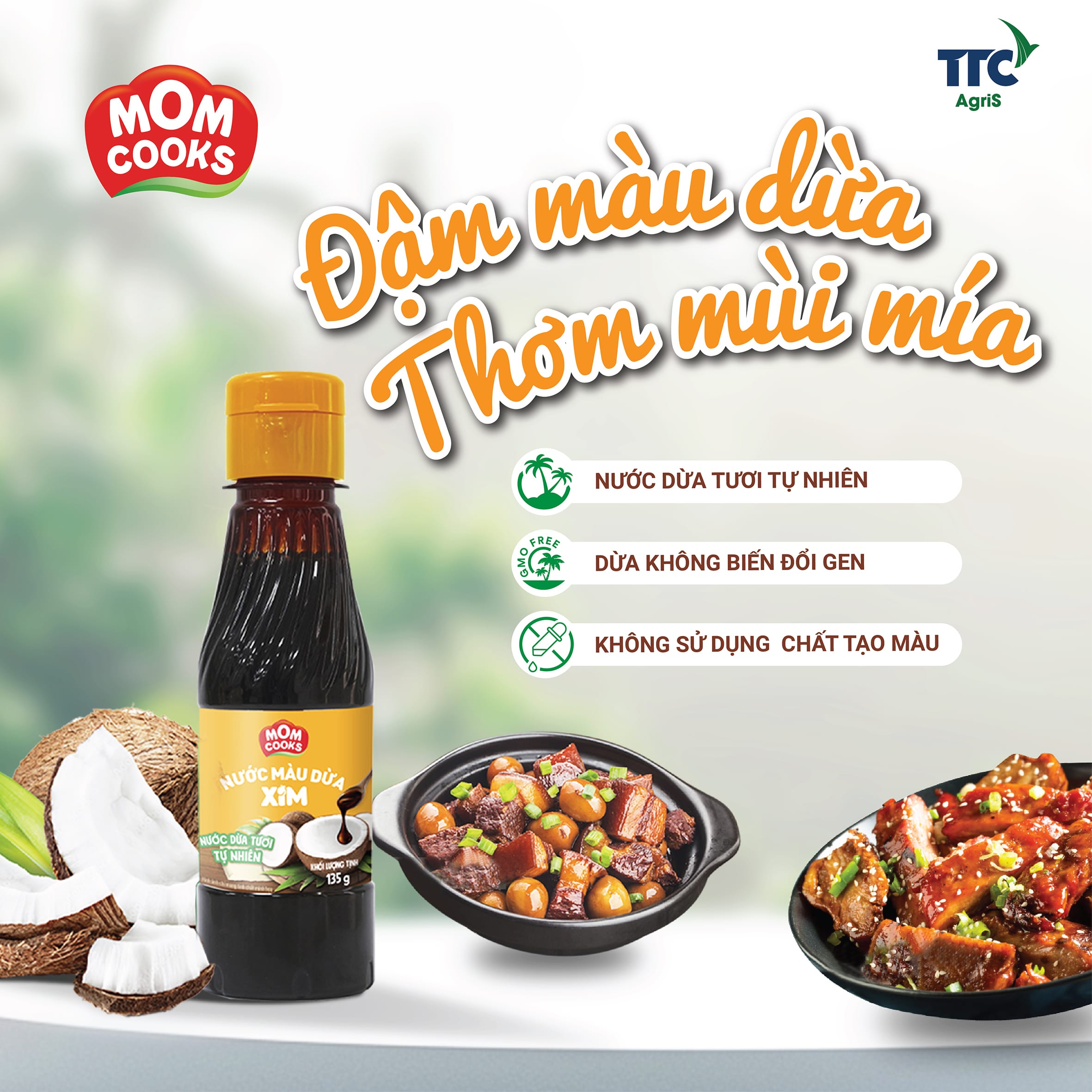 Nước màu dừa Xim Mom Cooks 135g