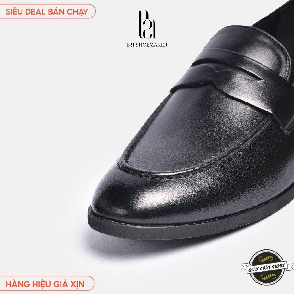 Giày Lười Nam Da Pu Công Sở Đế Cao Su Tăng Chiều Cao Phong Cách Lịch Lãm Full Box - B21 Shoemaker