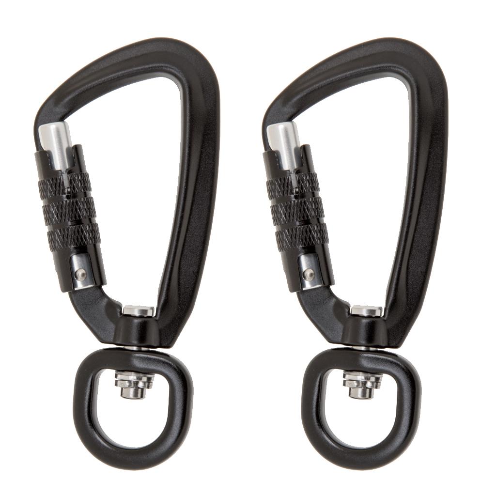 2Pieces Trọng Lượng Nhẹ Tự Khóa Carabiner Khóa Tự động Hook đi Bộ