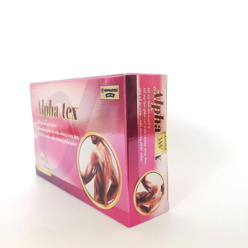 ALPHA TEX - Giảm phù nề - Tan máu bầm - Hộp 30 viên - Rostex- Tủ Thuốc Bảo Châu
