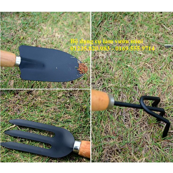 Bộ dụng cụ làm vườn mini ( cào, xẻng, xúc)- sử dụng tiện lợi, kiểu dáng đẹp, nhỏ gọn.