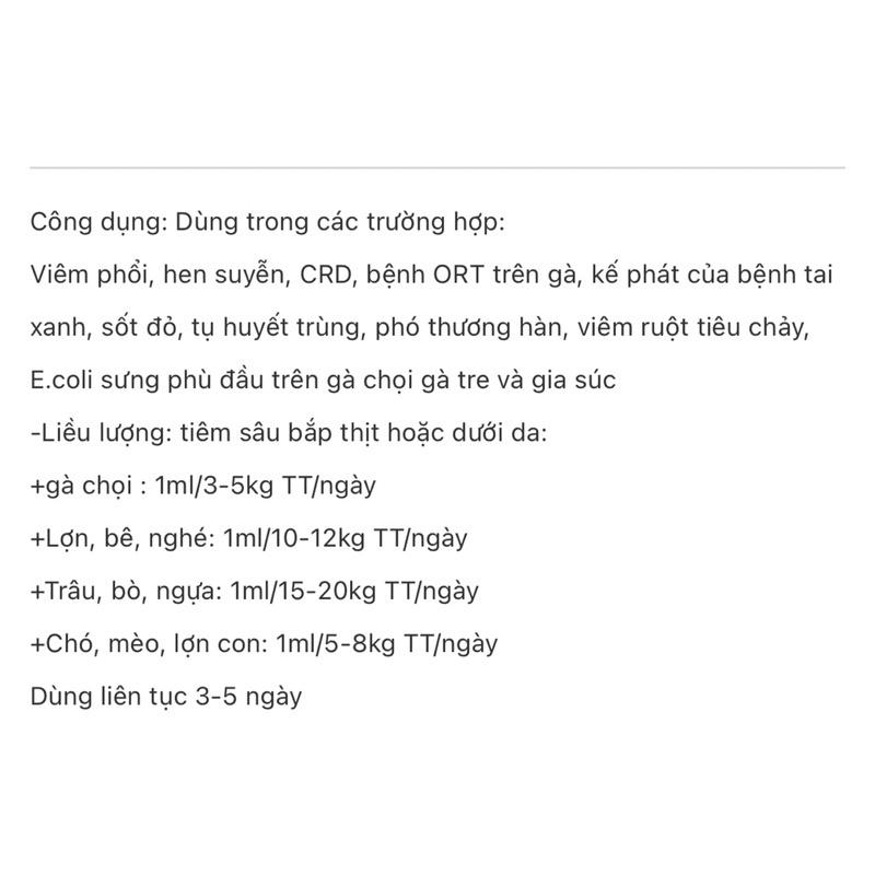 [ THÚ Y ] 1 lọ LINCO-SPEX 100ml dùng cho trâu bò lợn gà chó mèo