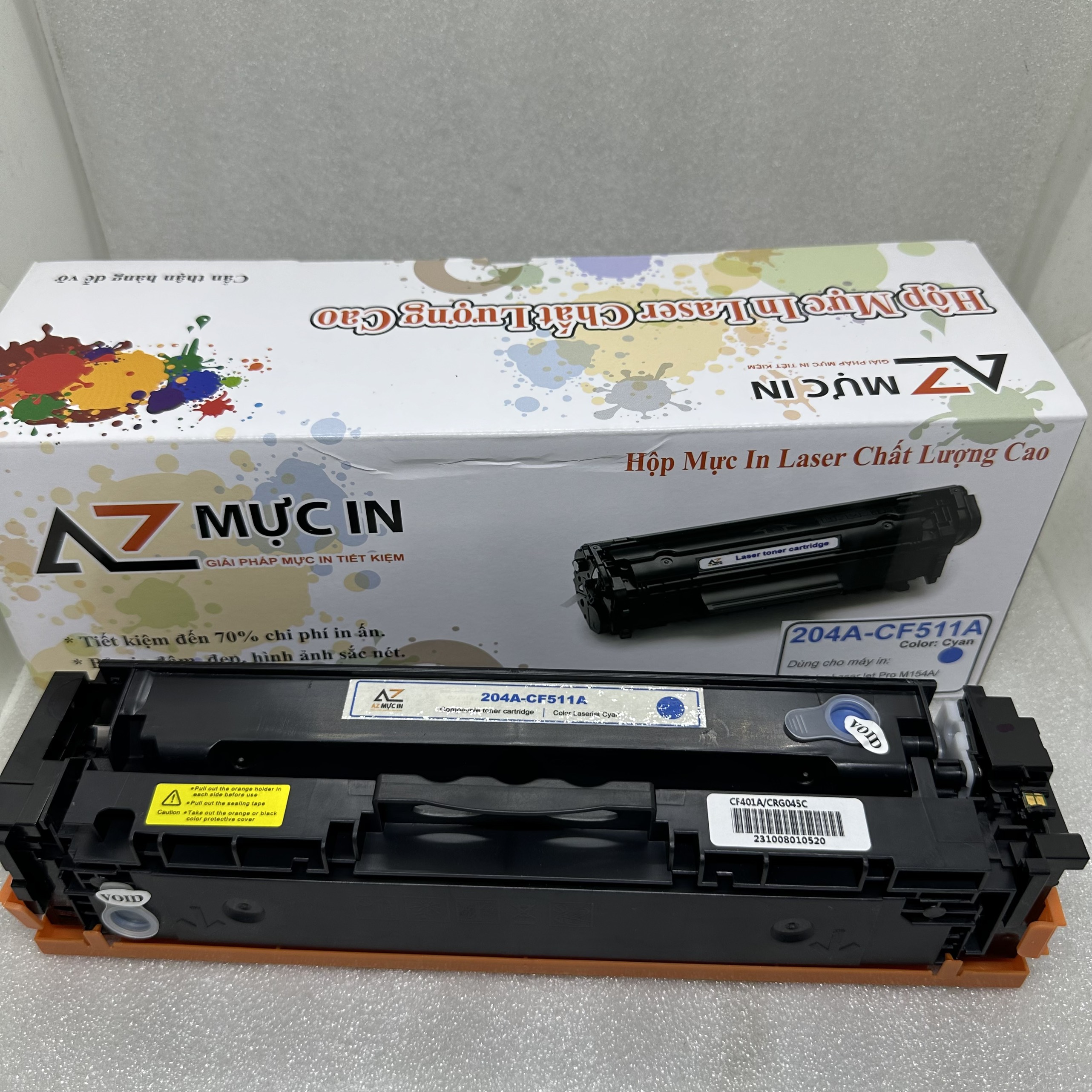 Hộp mực AZ 204A CF510A, CF511A, CF512A, CF513A dùng cho máy in laser màu HP M154a, M154nw, M180n, M180f - Hàng chính hãng