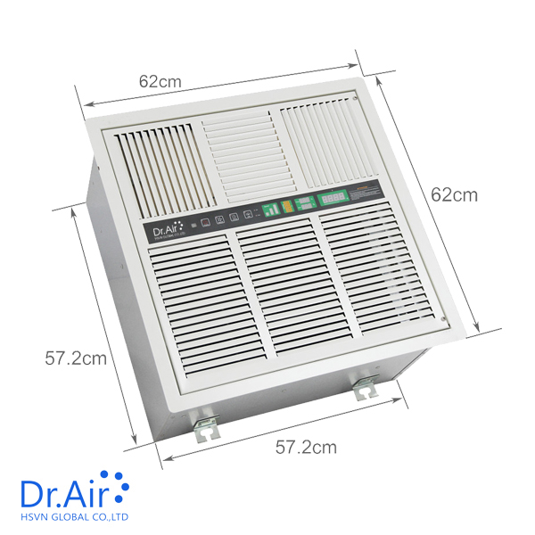 Máy lọc không khí âm tường Drzone Ozone is Life Air Double Clean 1020-Hàng chính hãng