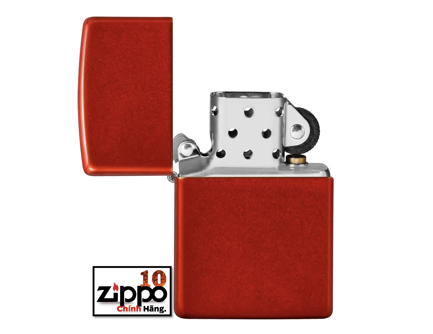 Bật lửa Zippo 49475 Classic Metallic Red - Chính hãng 100%