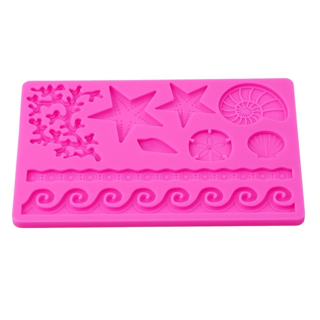 DIY 3D Ocean World Silicone Mold Fondant Cake Decorating Sugarcraft Mould