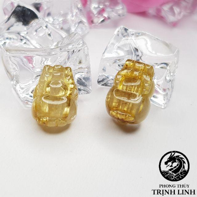 MẶT TỲ HƯU VÀNG SIZE MINI LÀM NHẪN